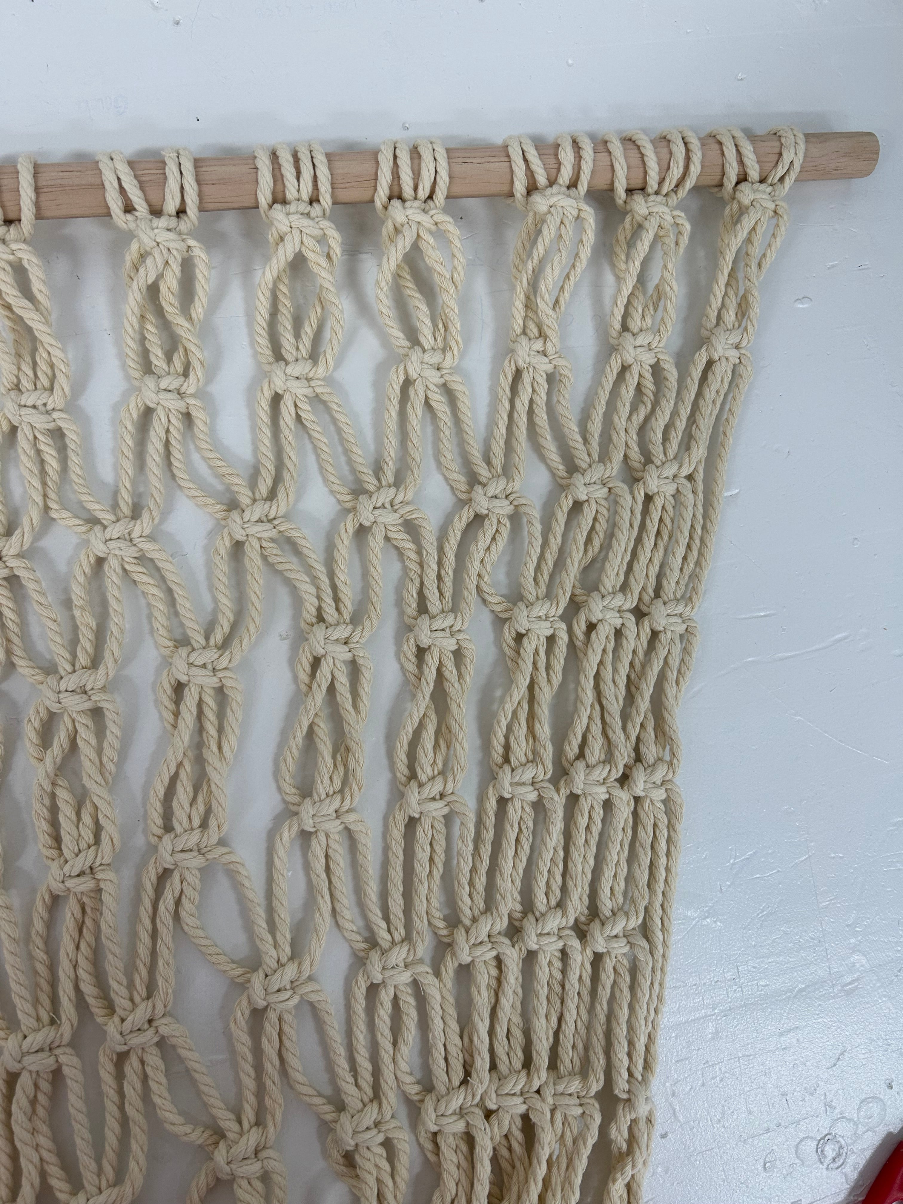 Boho-Türvorhang mit robustem Lederband