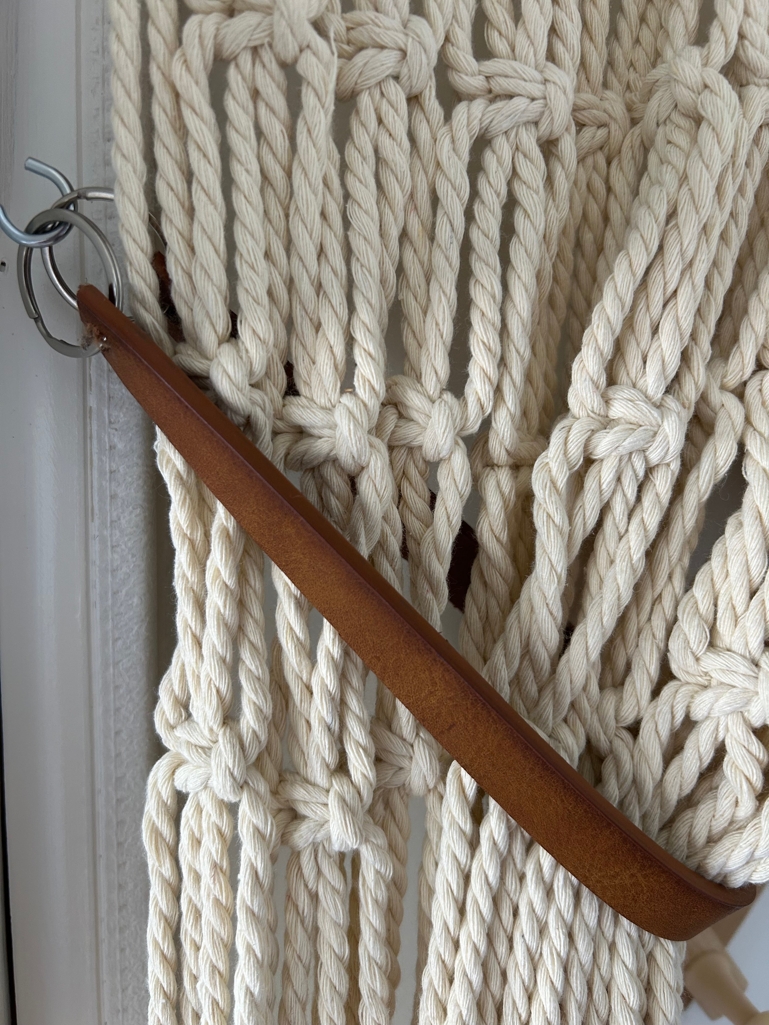 Boho-Türvorhang mit robustem Lederband