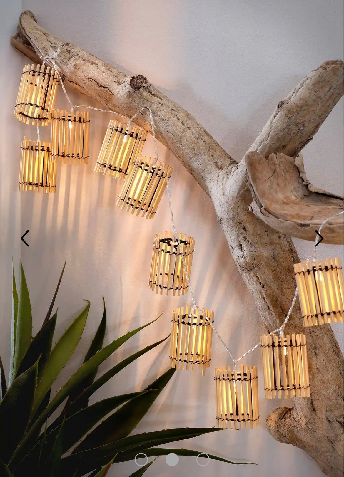 Bambus-Lichterkette für Boho-Wohnwagen – Atmosphärisches Licht