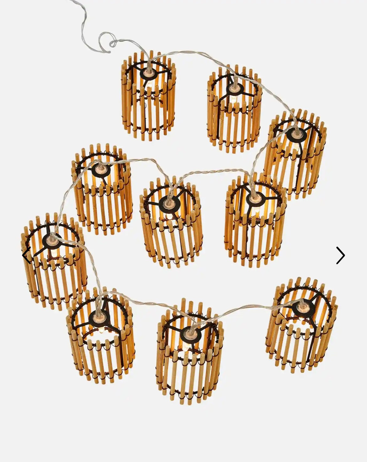 Bambus-Lichterkette für Boho-Wohnwagen – Atmosphärisches Licht