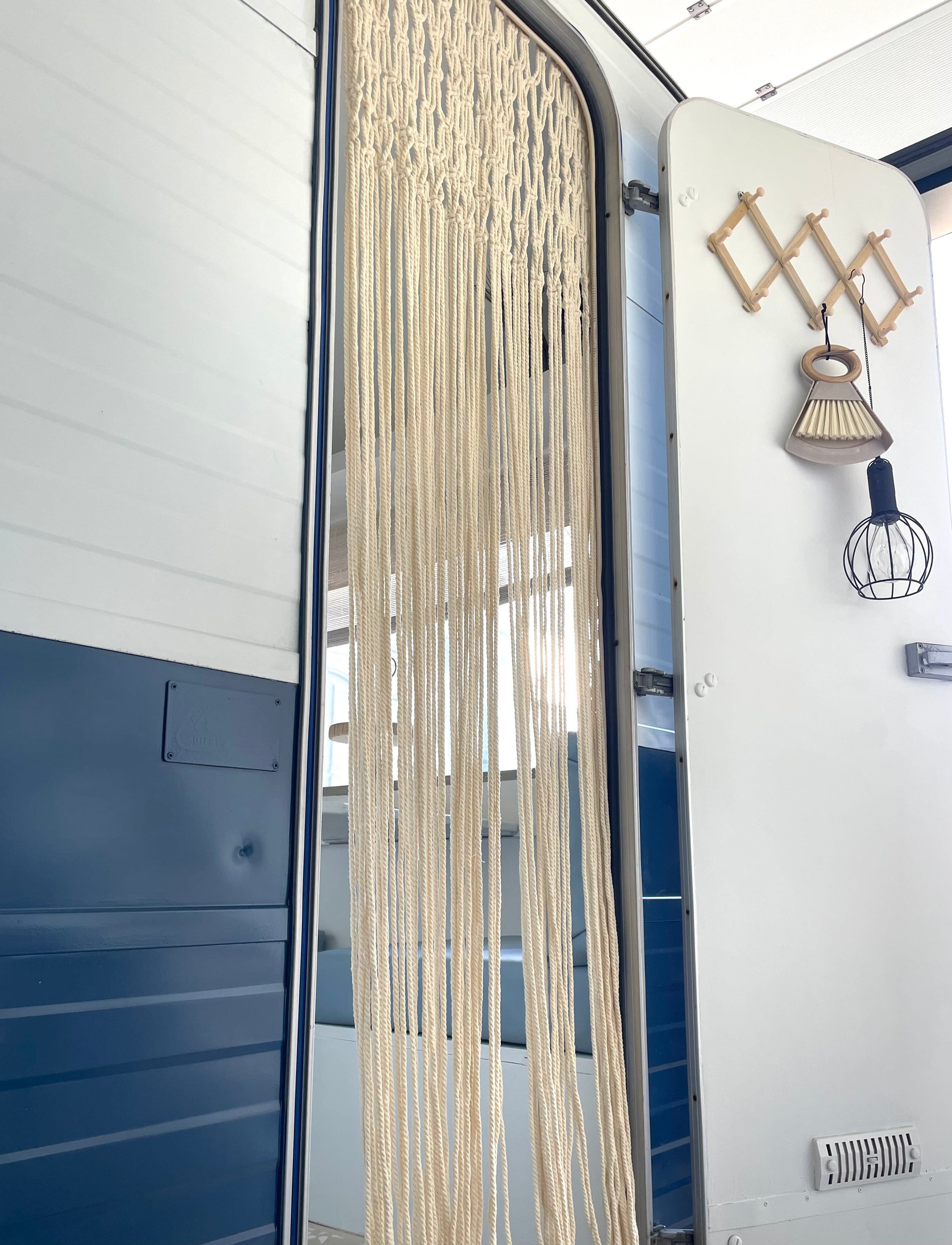 Boho-Türvorhang mit robustem Lederband