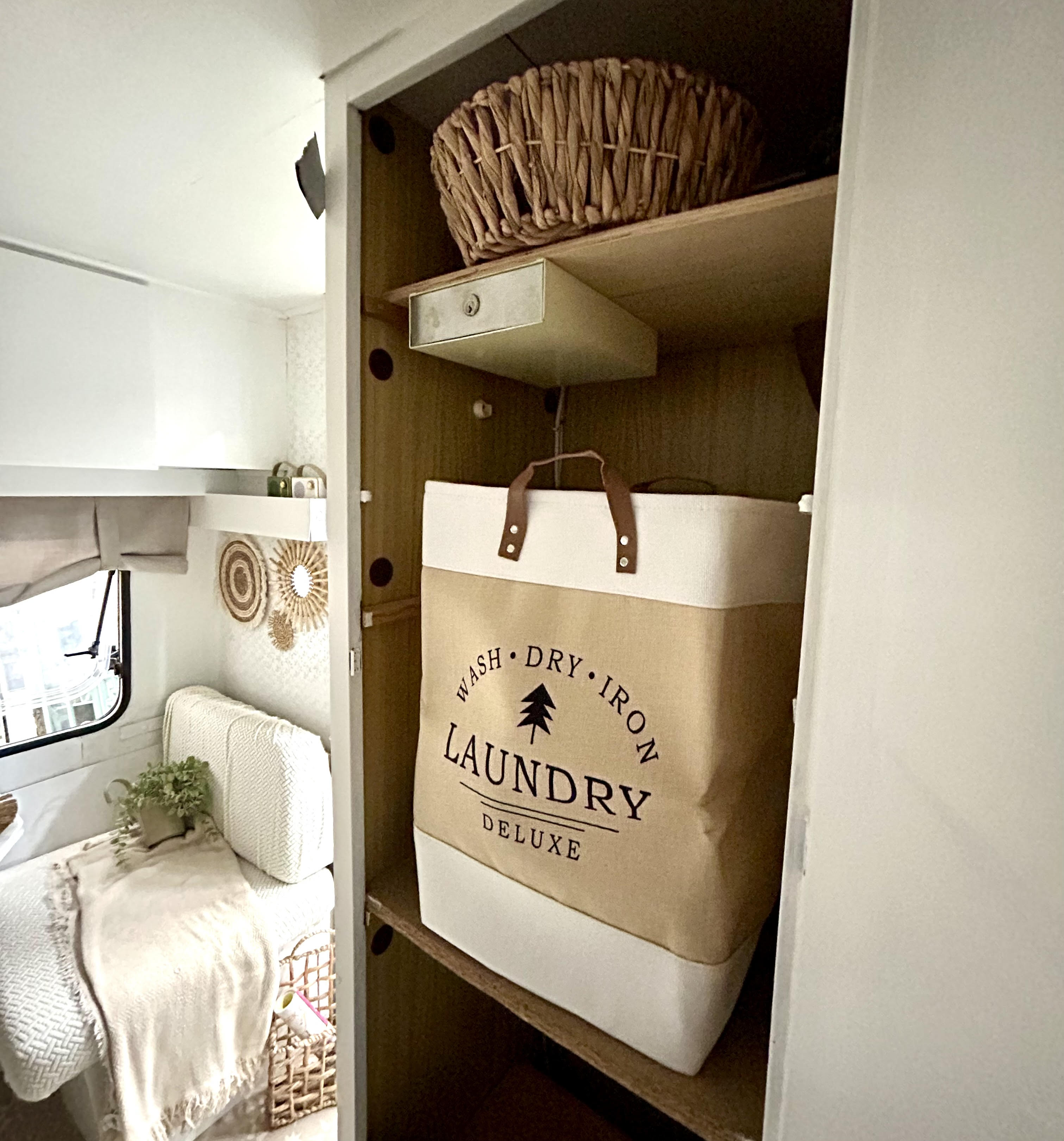 Boho-Wäschekorb (faltbar)