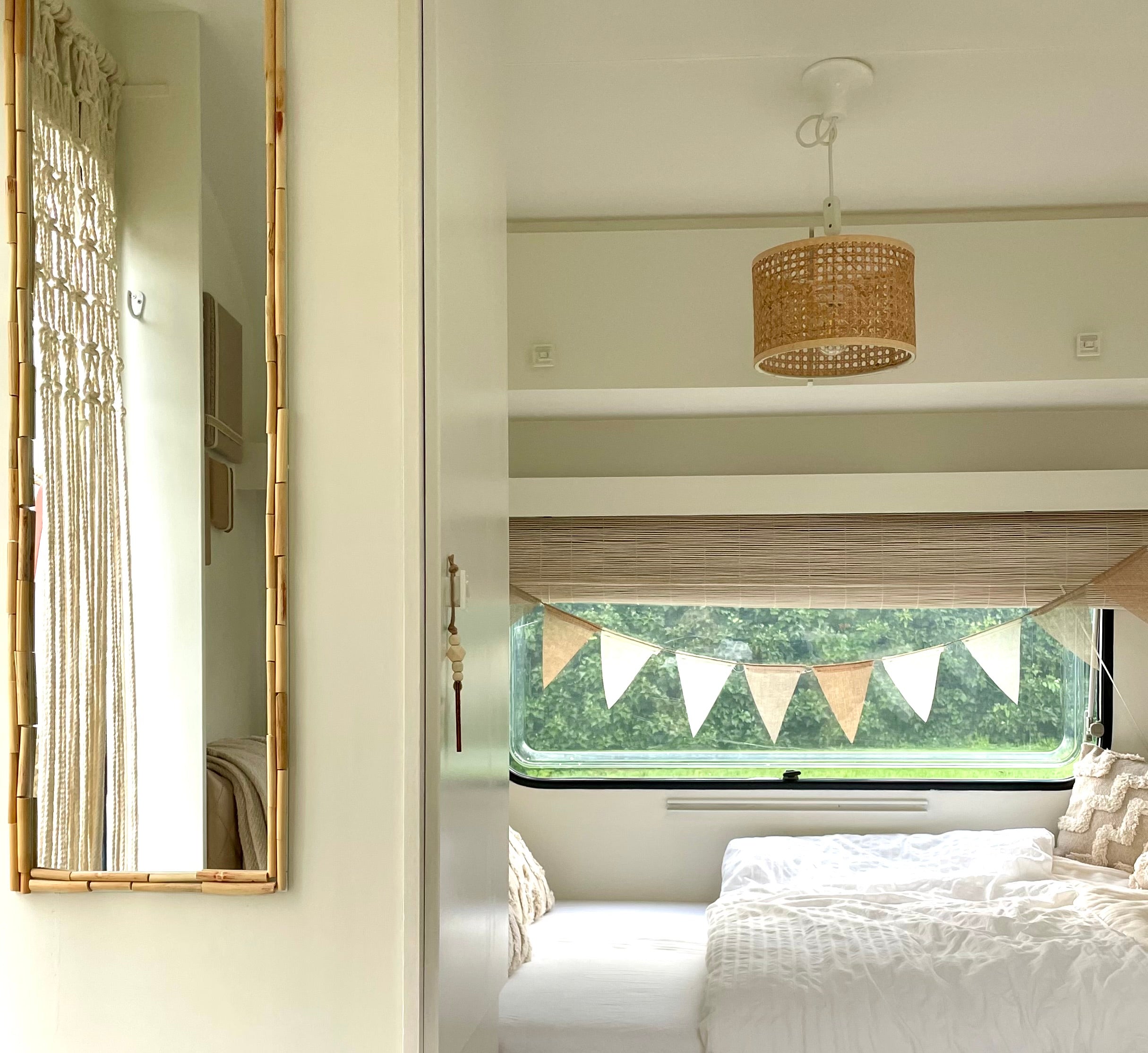 Boho-Wimpelkette, Natur – 12 Wimpel, 3 m | Wohnwagendekoration