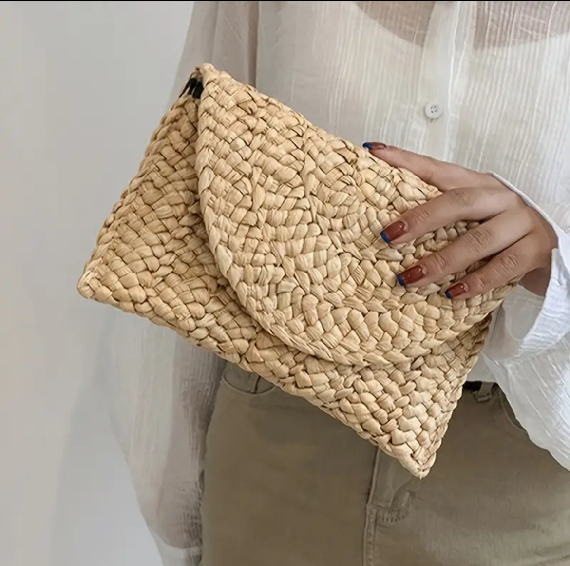 Strohtasche – Handgefertigtes Boho-Wohnwagen-Accessoire