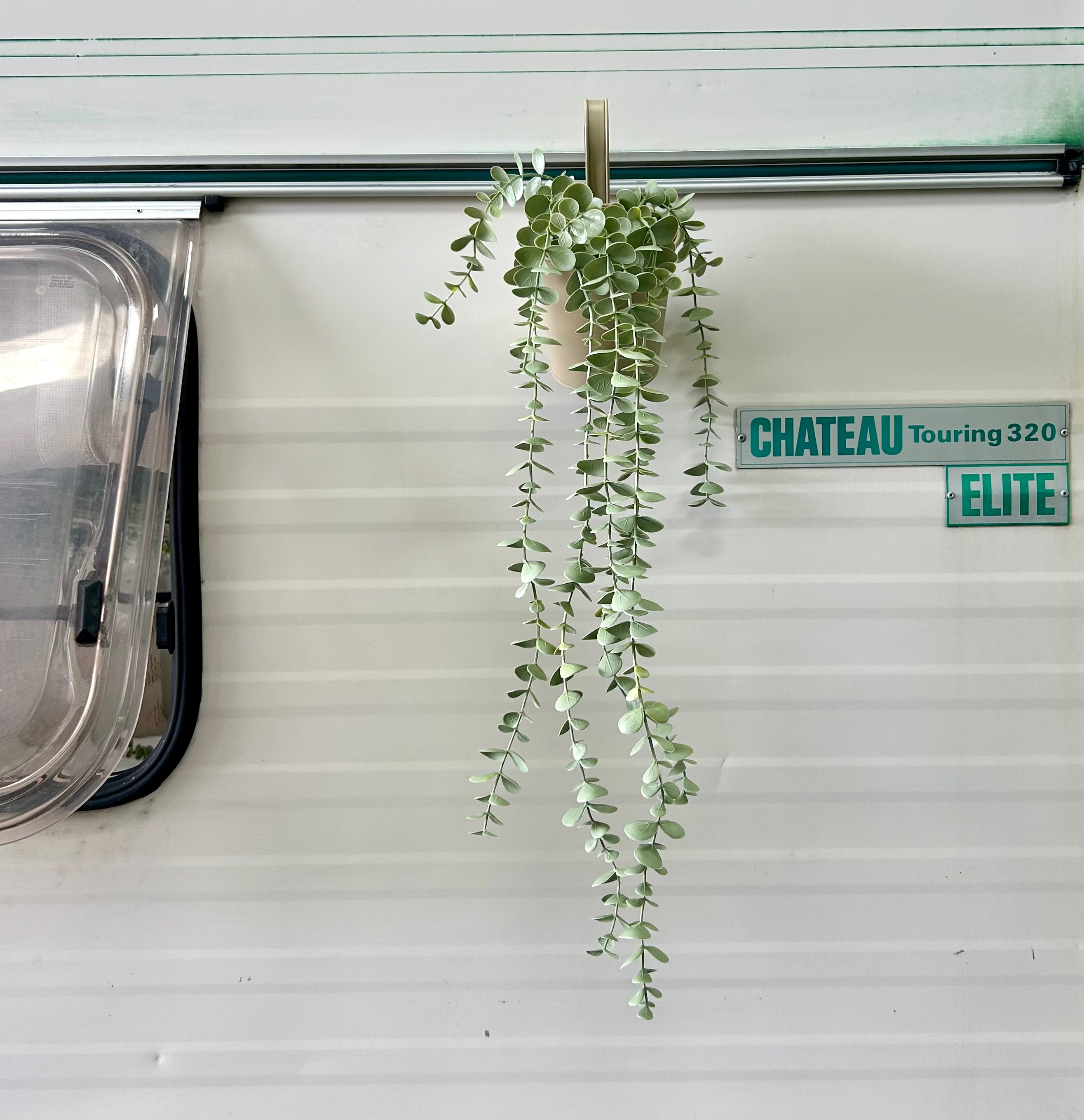 Künstlicher Eukalyptus im Metall-Hängetopf