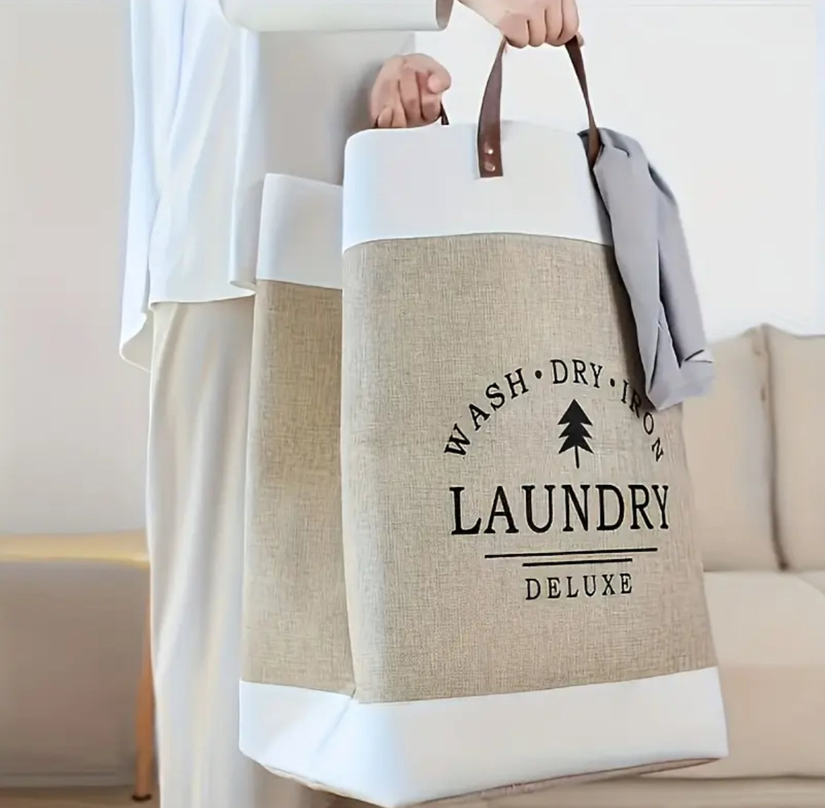 Boho-Wäschekorb (faltbar)