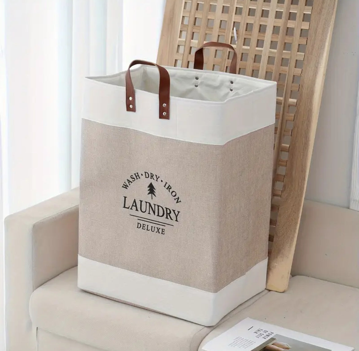 Boho-Wäschekorb (faltbar)