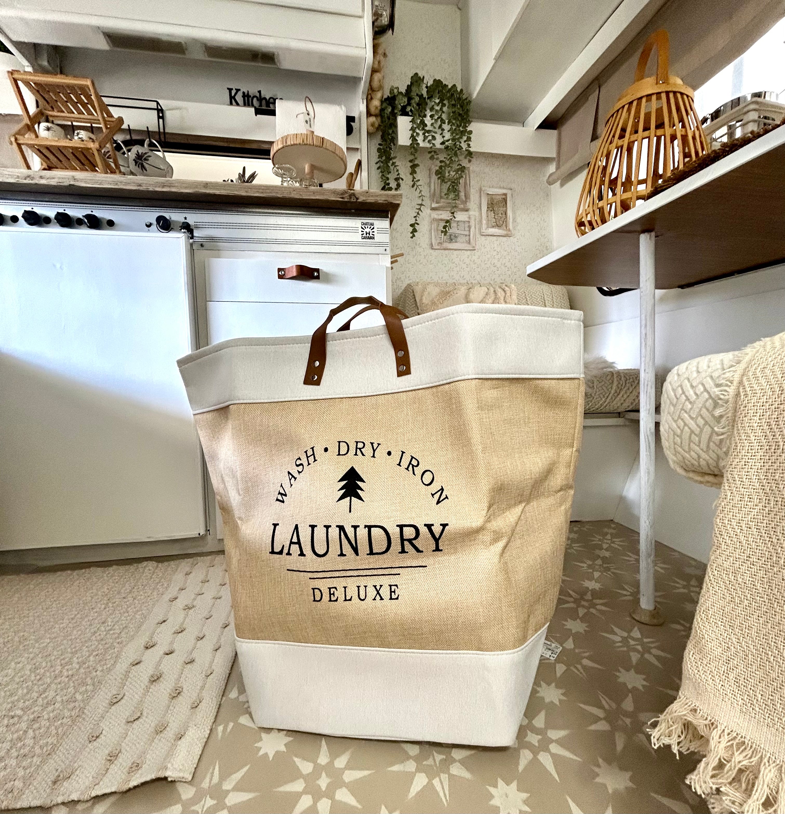 Boho-Wäschekorb (faltbar)