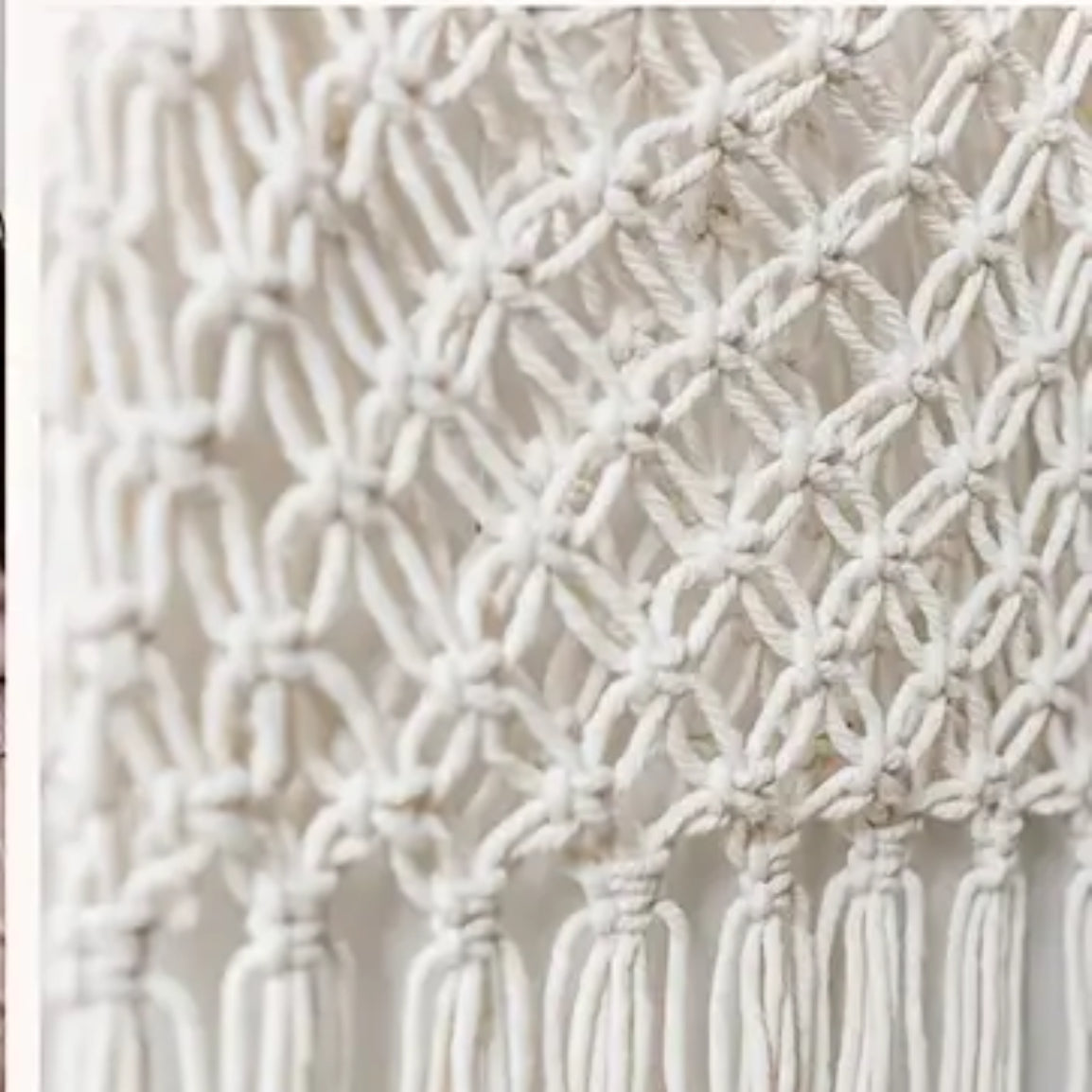 Makramee-Organizer mit 2 Fächern – Boho Caravan Interior