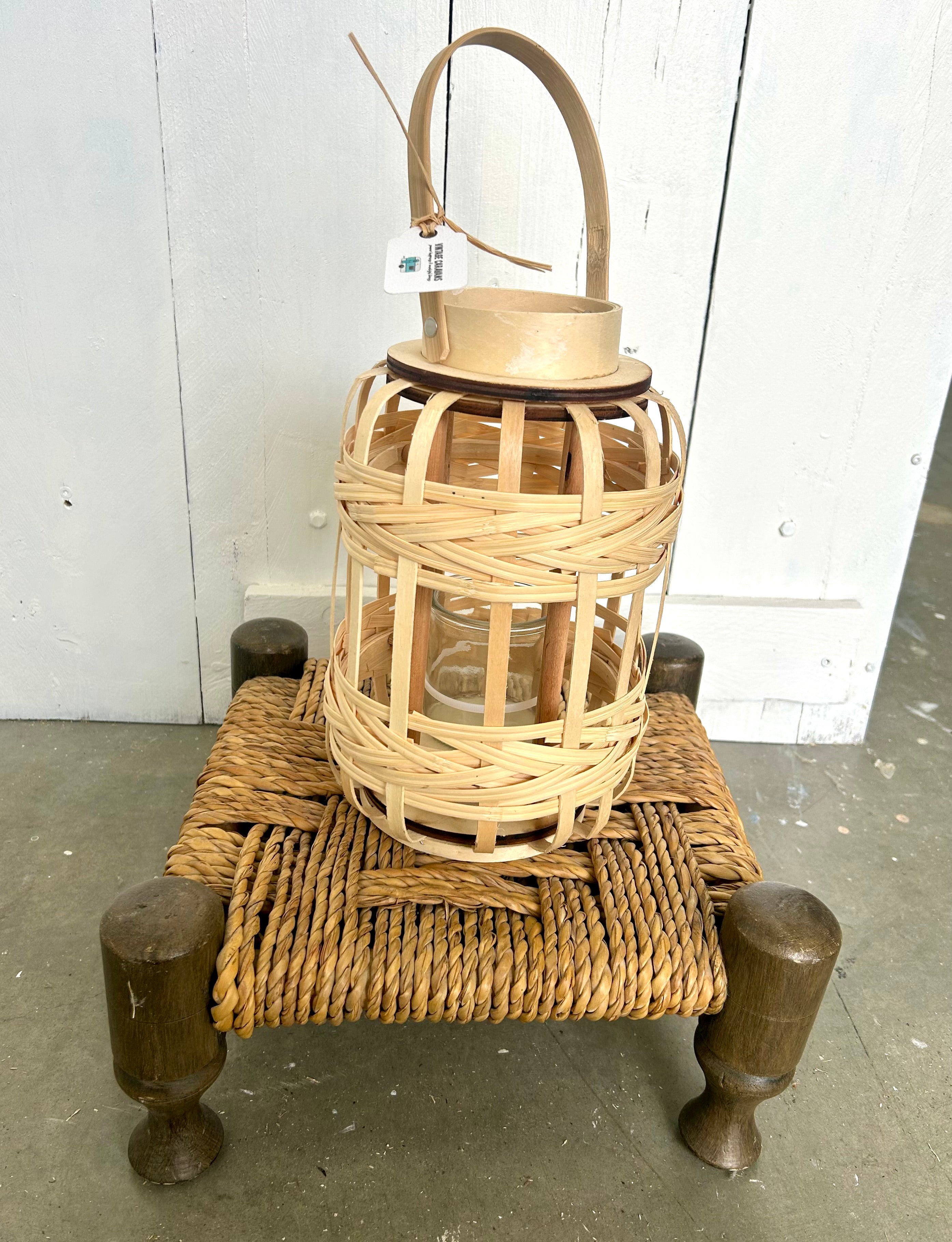 Bambuslaterne – Boho-Wohnwagen-Atmosphäre