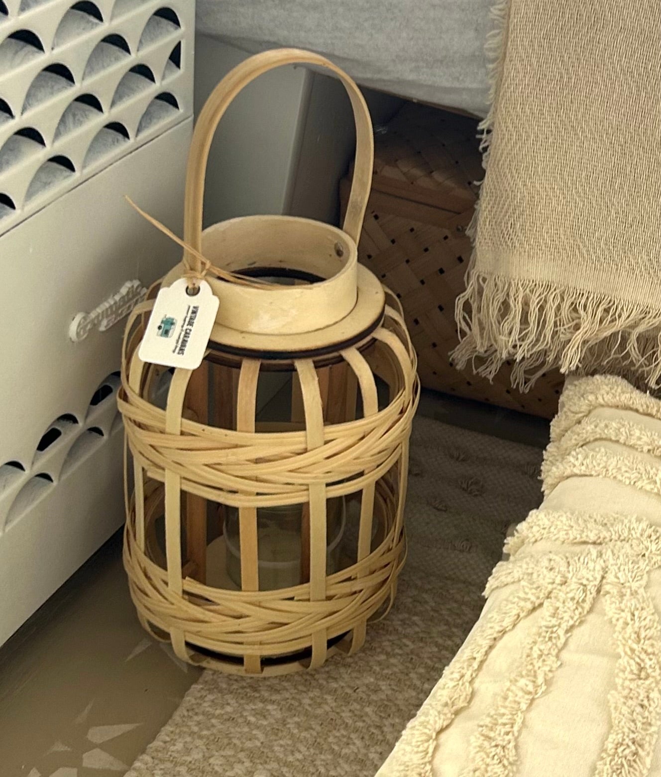 Bambuslaterne – Boho-Wohnwagen-Atmosphäre