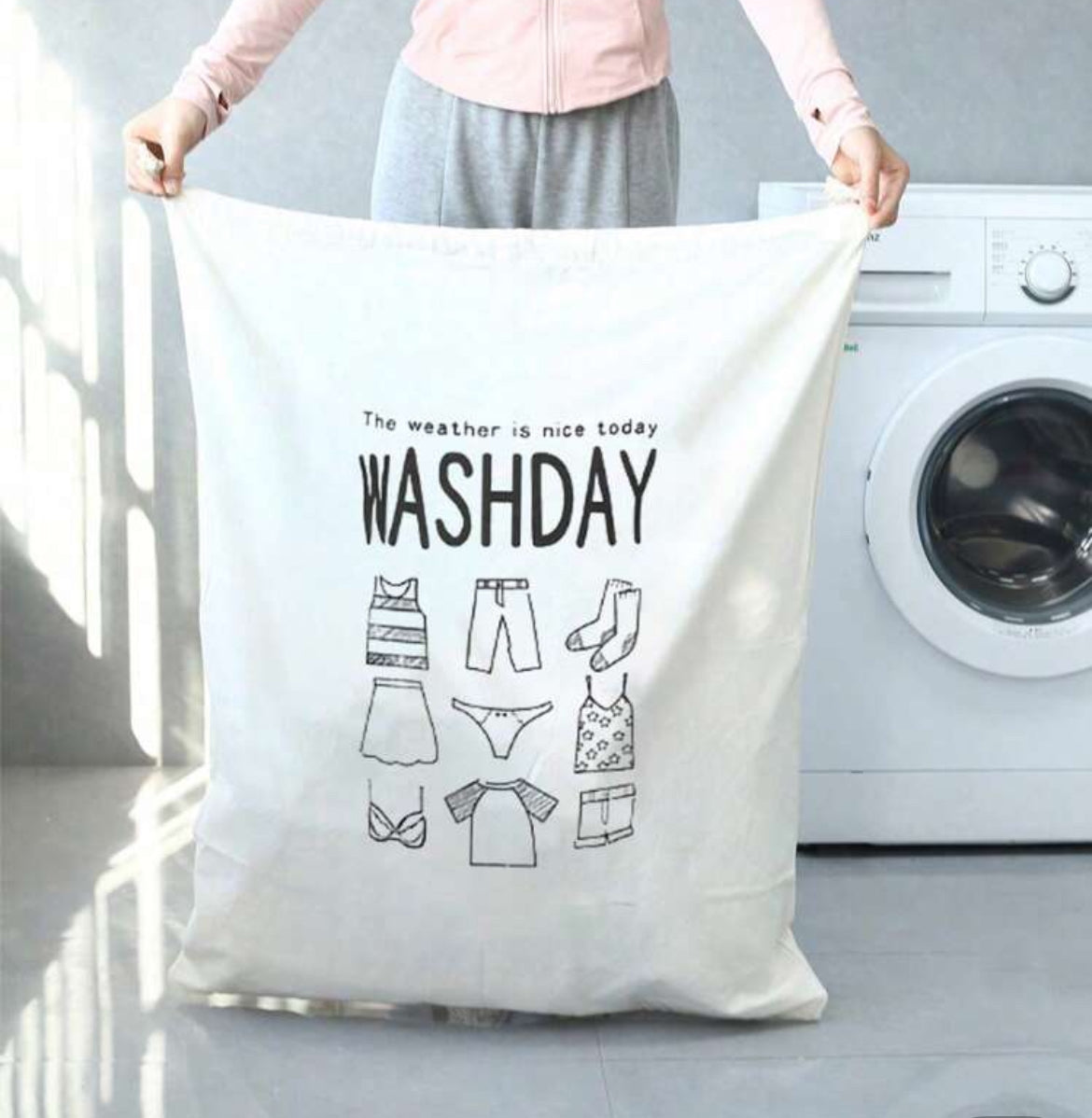 Wäschebeutel mit Kordelzug