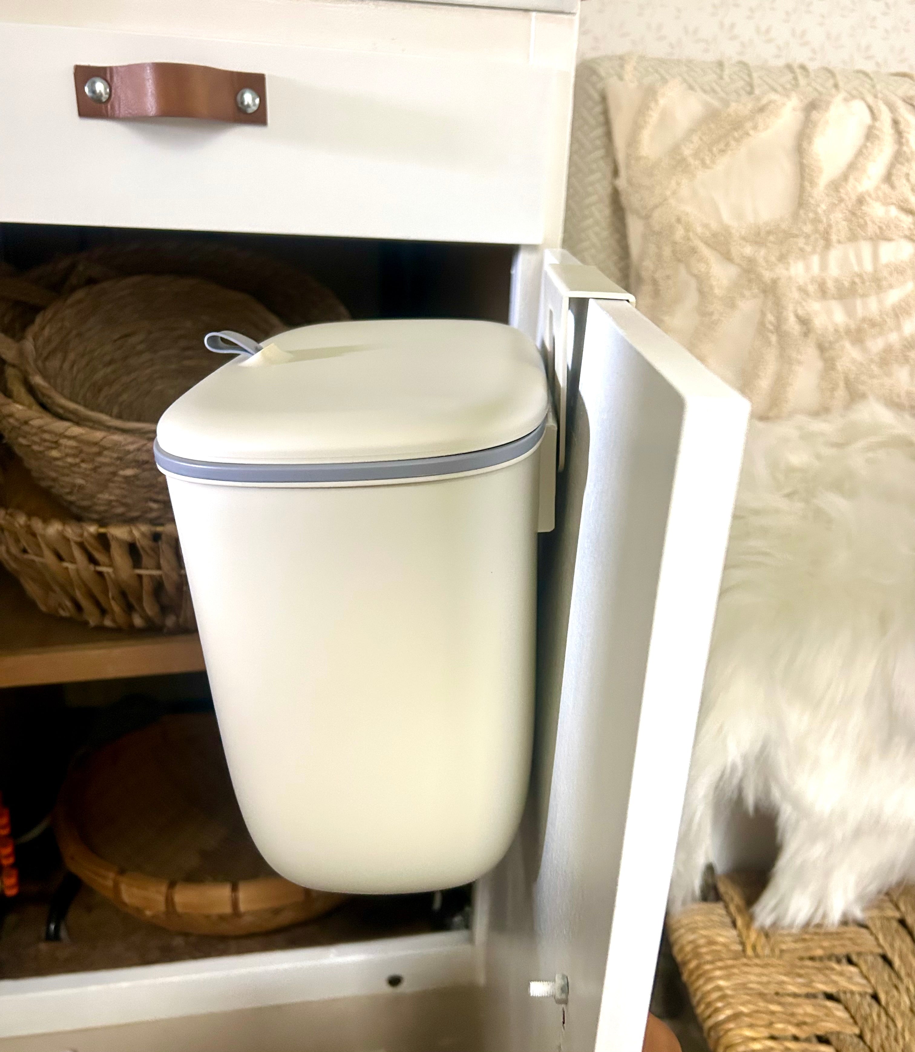 Retro-Wohnwagen-Abfalleimer – 8 l/12 l, Schranktürhalterung