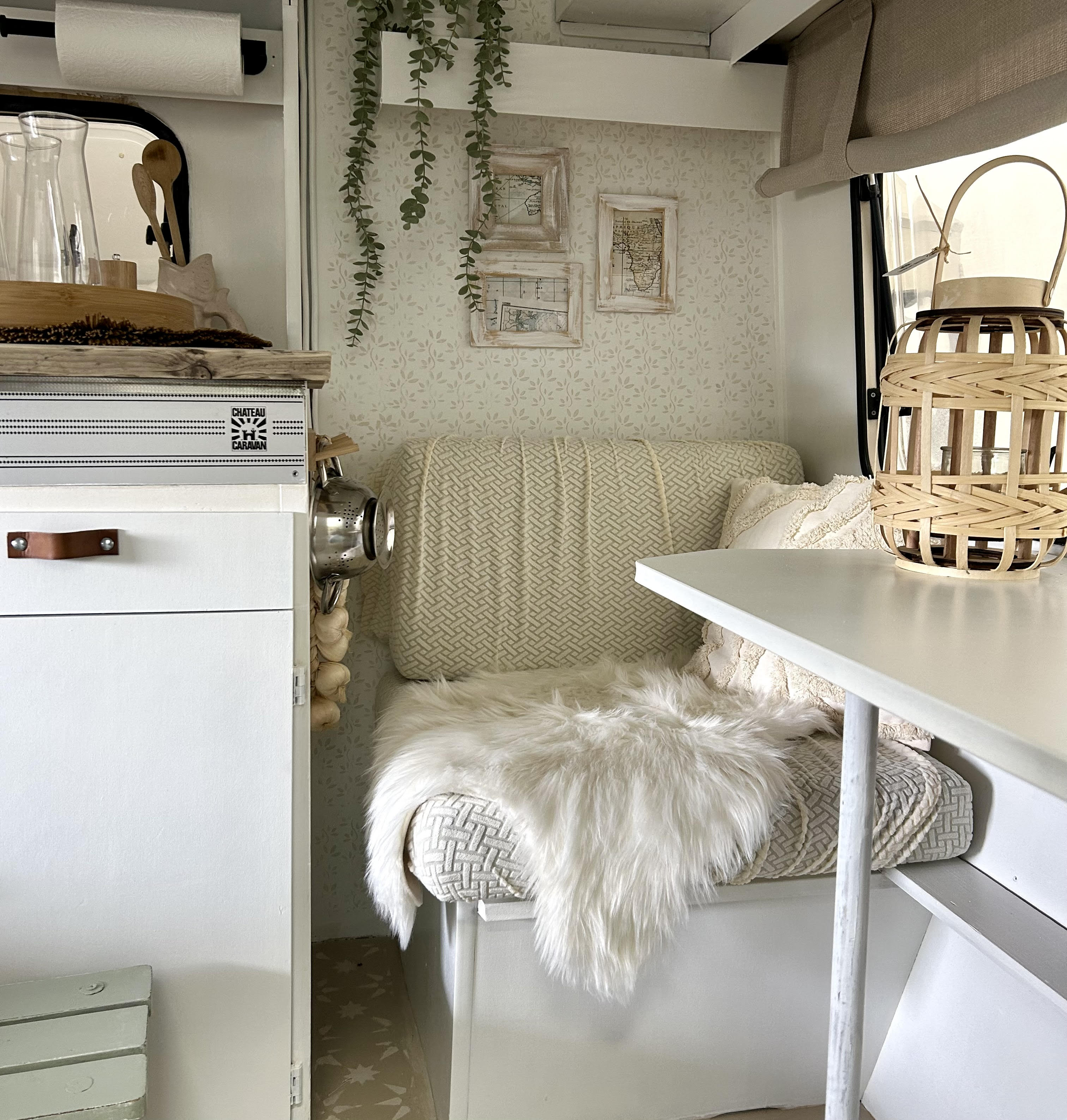 Bambuslaterne – Boho-Wohnwagen-Atmosphäre
