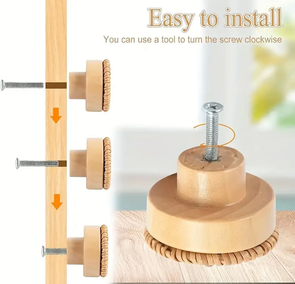 Set aus Korbmöbelknöpfen