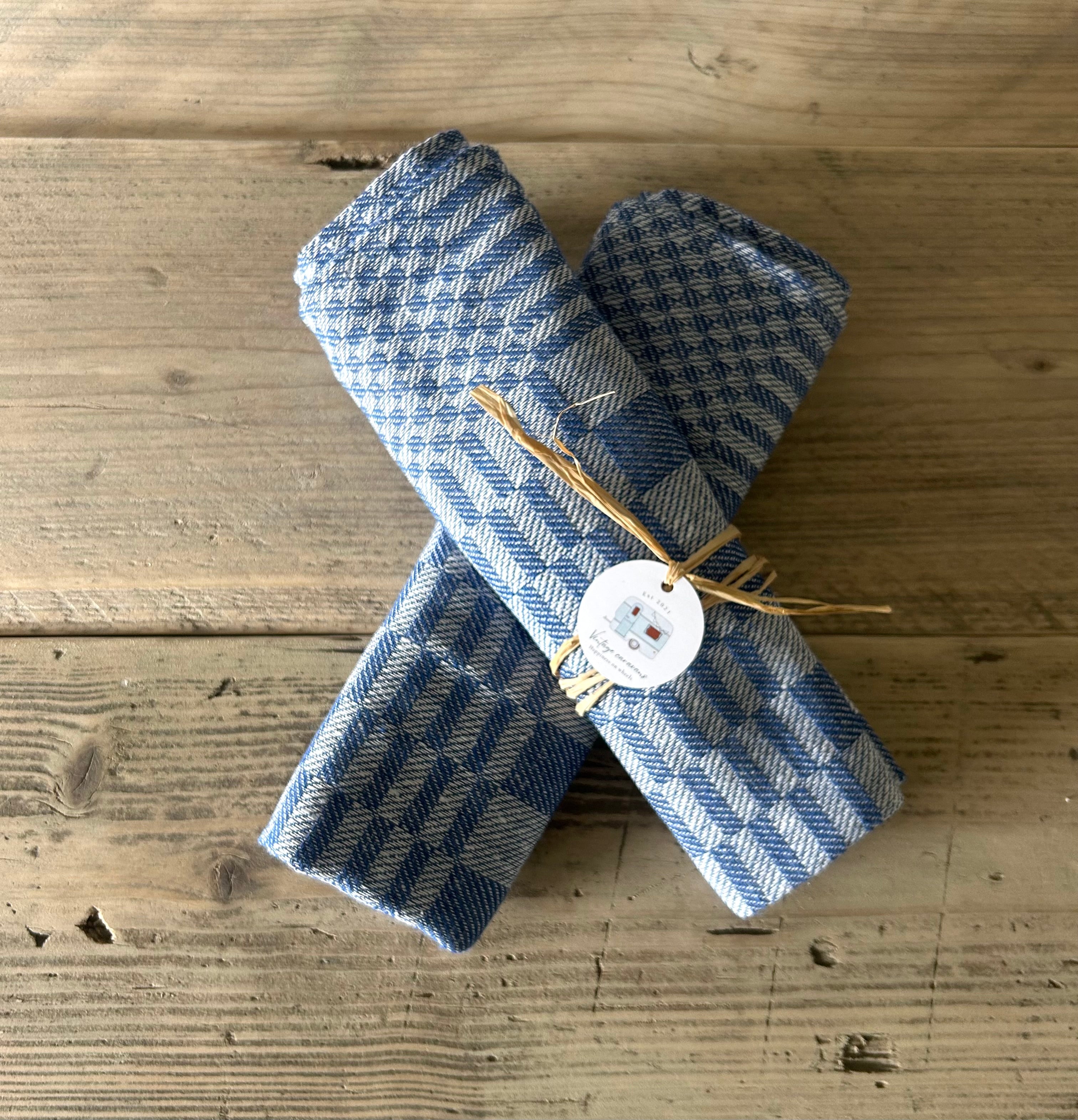 Beach Vibes Interieur-Set für Wohnwagen – Blau/Weiß