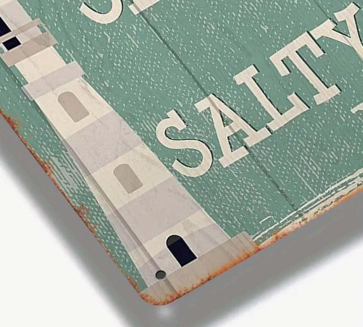 Retro-Wohnwagen-Schilddekoration: Sandy Toes & Salty Kisses